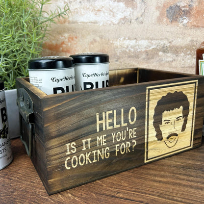 Lionel Richie Hello Is It Me You're Cooking For Kitchen Tidy / Caddy - Funny Cooking Gift - Present Kitchen Decor Housewarming - Christmas