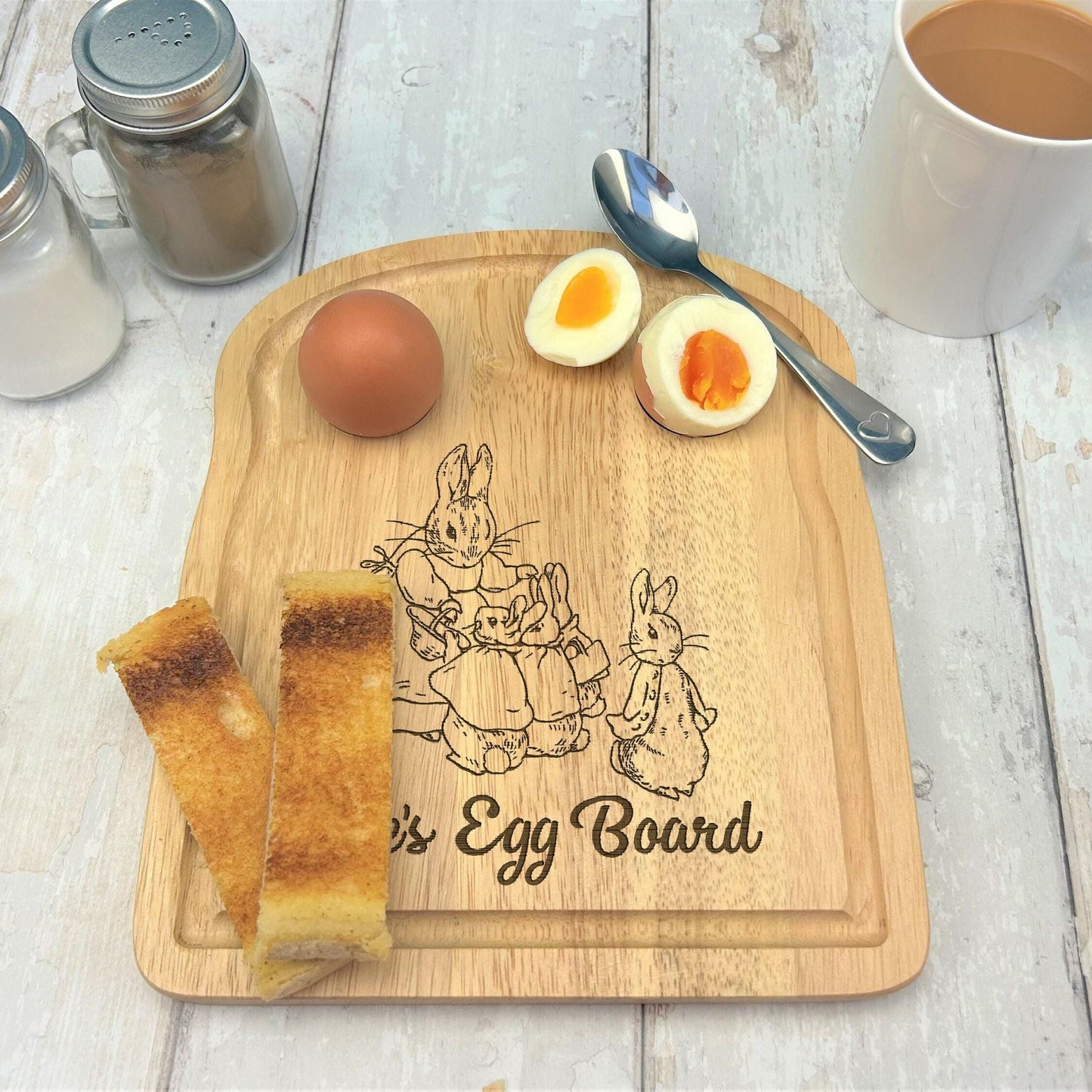Peter Rabbit Egg & Soldiers Personalised Breakfast Board - Personalised Gift