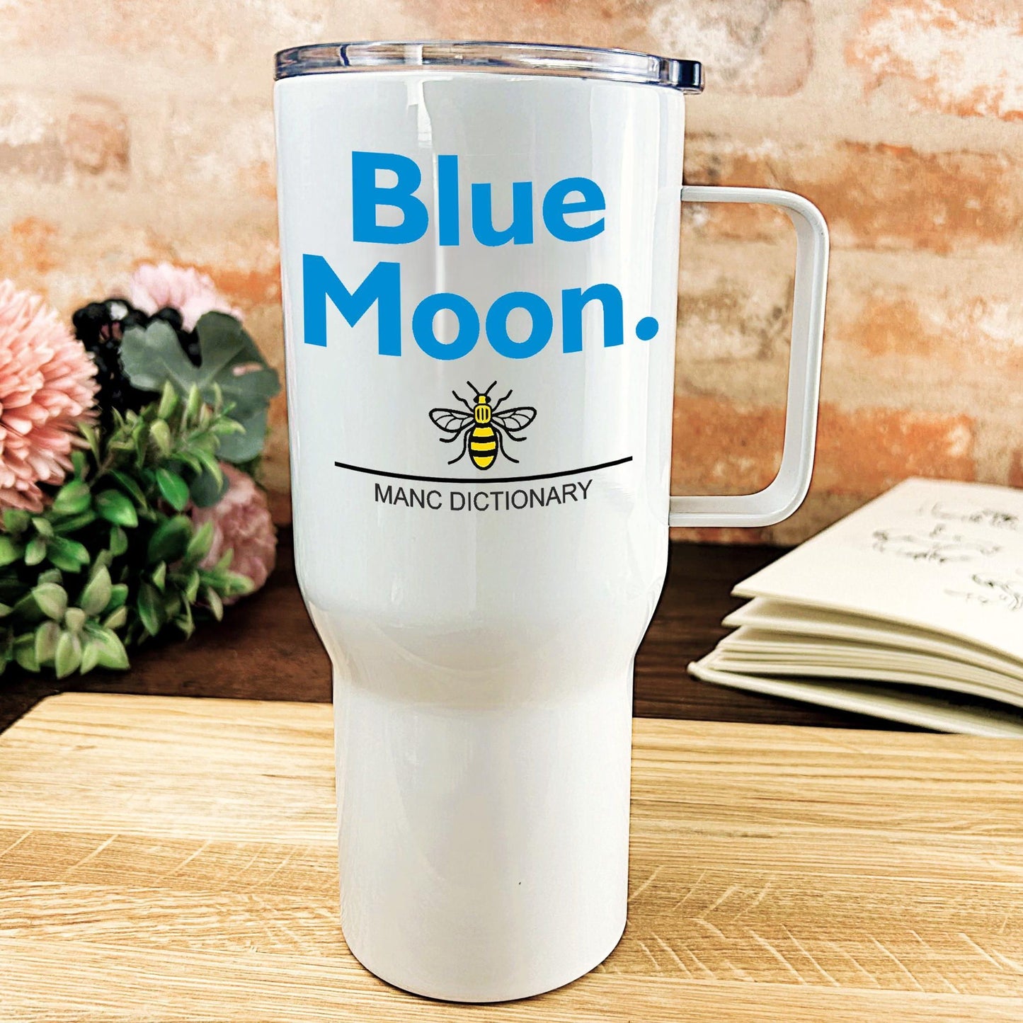 Blue Moon - Manc Dictionary - Personalised Travel Mug