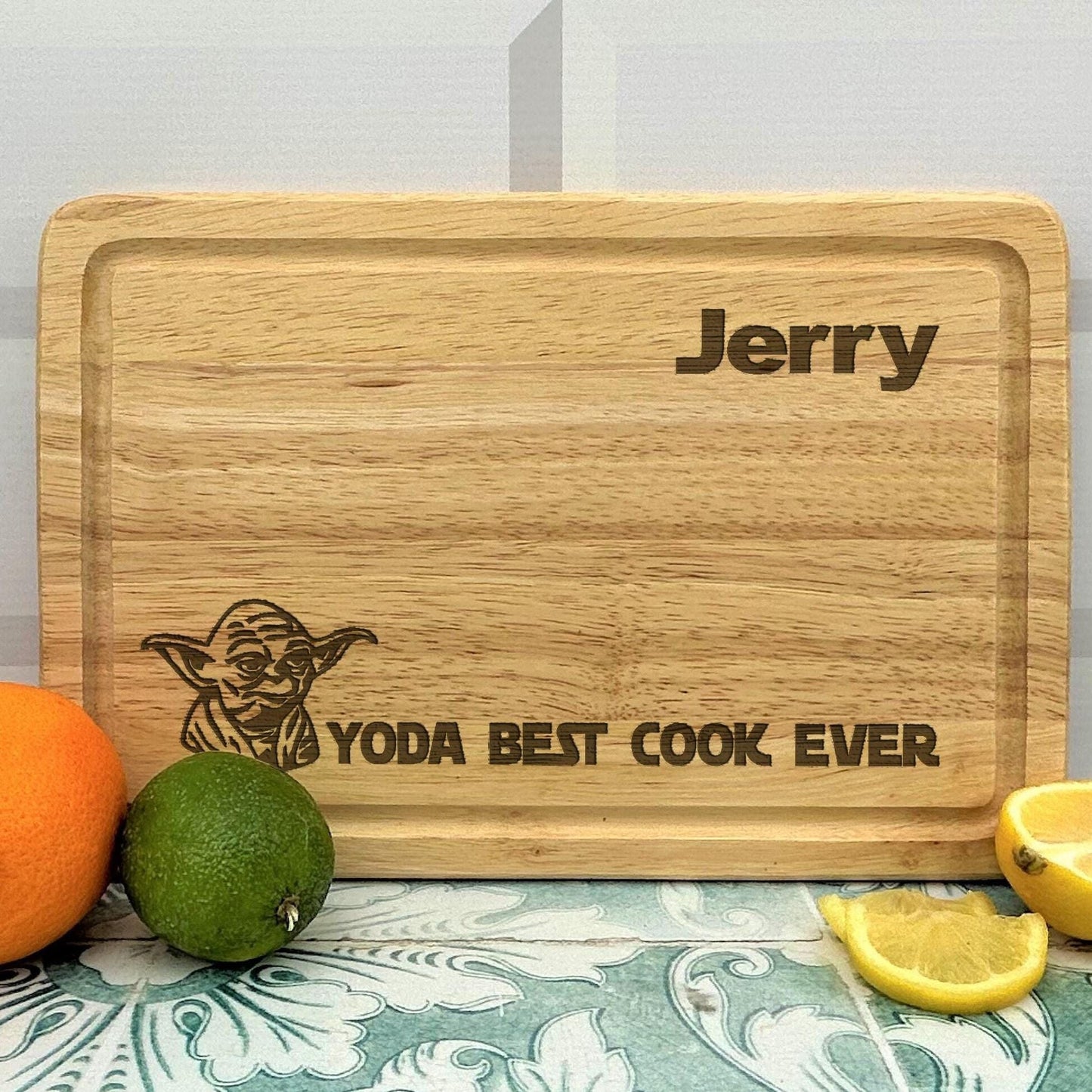 Yoda Best Cook Ever Personalised Wooden Chopping Board - Star Wars Fan Gift