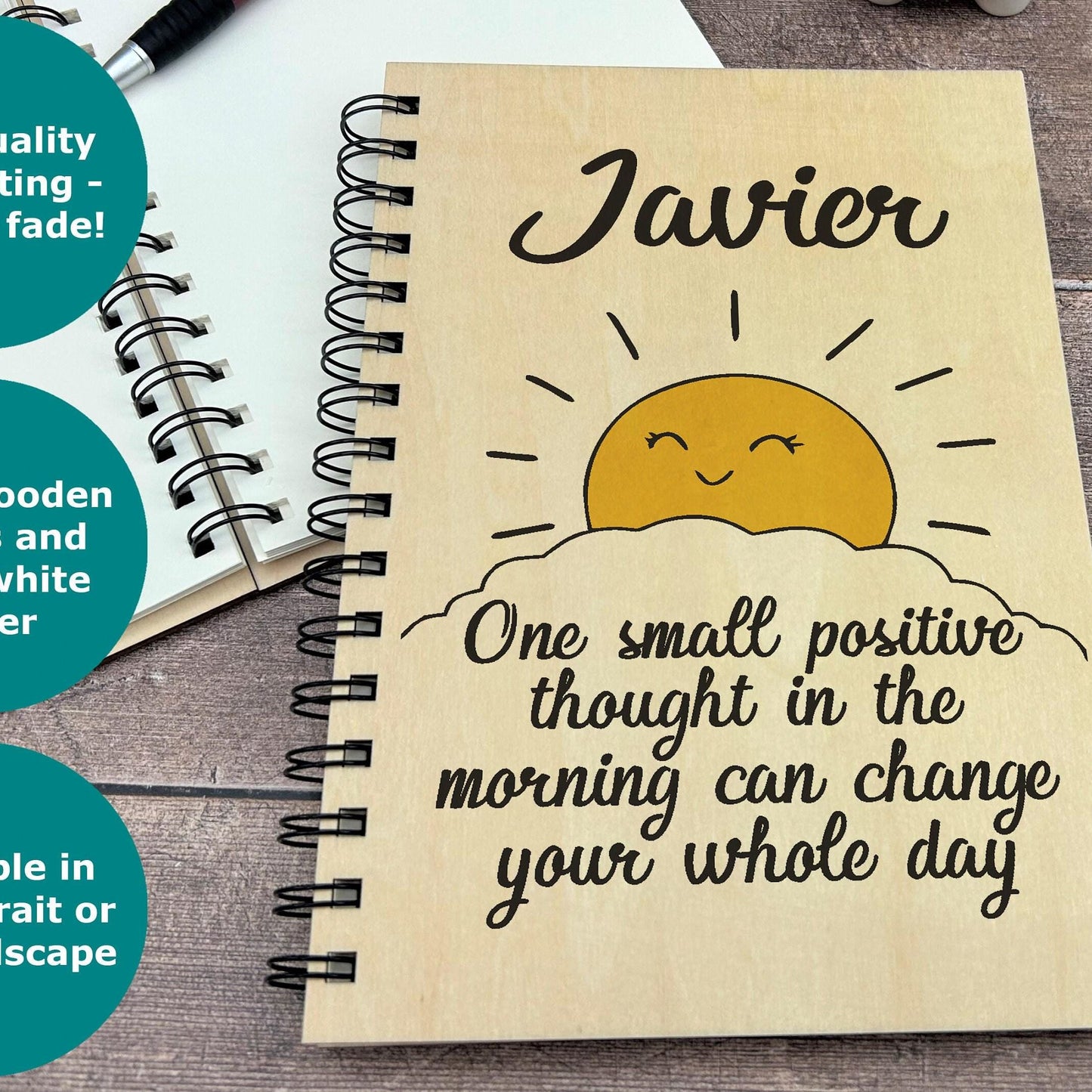 One Small Positive Thought - Personalised Book of Positivity - Gratitude Journal