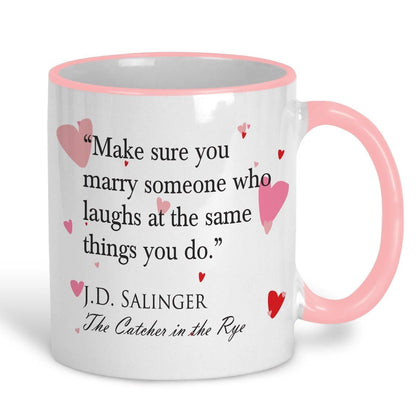 Catcher In The Rye J.D. Salinger Book Quote Personalised Valentine's Day Ceramic Mug