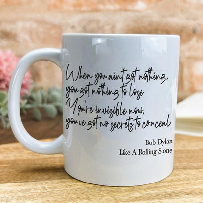 Bob Dylan Like A Rolling Stone 1965 Mug