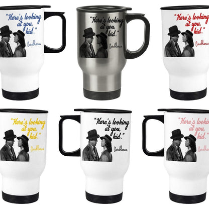 Casablanca - "Here's looking at you, kid" Travel Mug Personalised