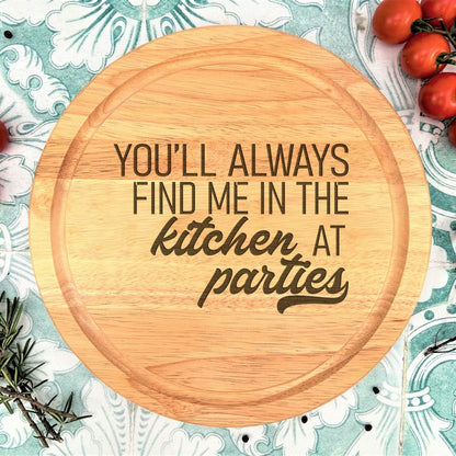 a wooden cutting board with a quote on it