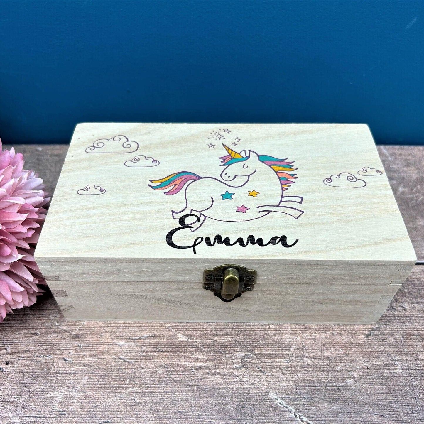 Unicorn Memory / Trinket Box - Personalised Gift