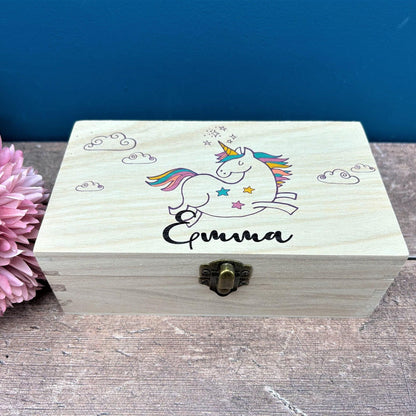 Unicorn Memory / Trinket Box - Personalised Gift