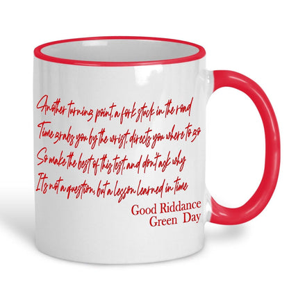 Green Day Good Riddance Music Lyrics Quote Mug