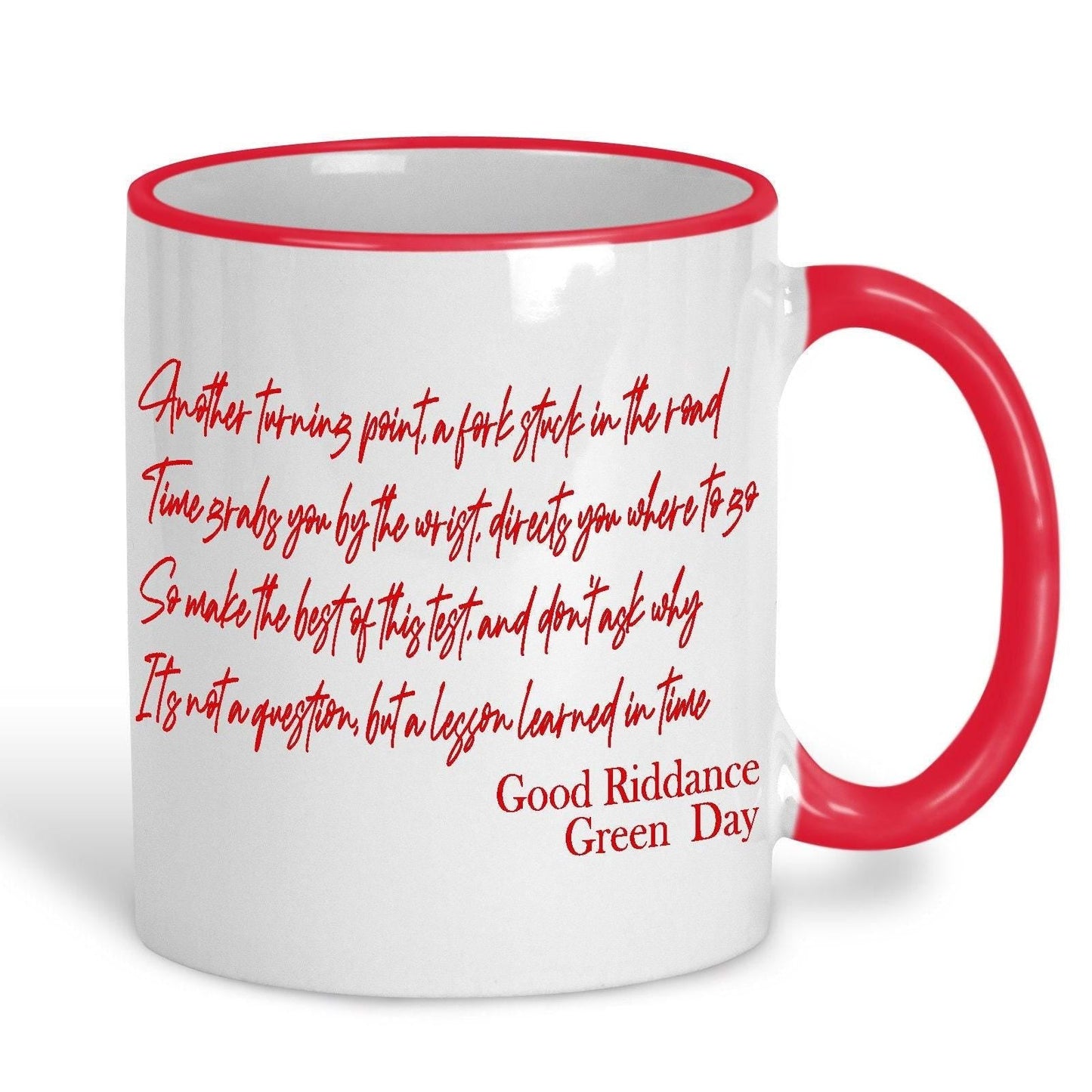 Green Day Good Riddance Music Lyrics Quote Mug