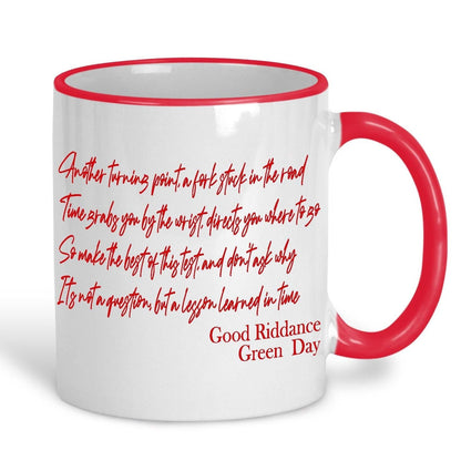 Green Day Good Riddance Music Lyrics Quote Mug