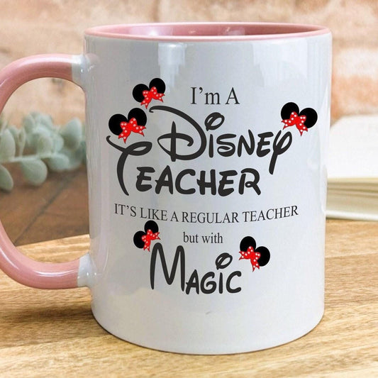 Disney Teacher With Magic Mug Personalised Message