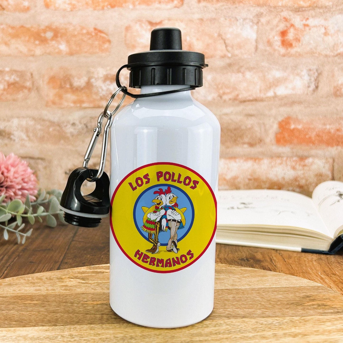 Los Pollos Hermanos Logo Breaking Bad TV Show Water Bottle Personalised Gift