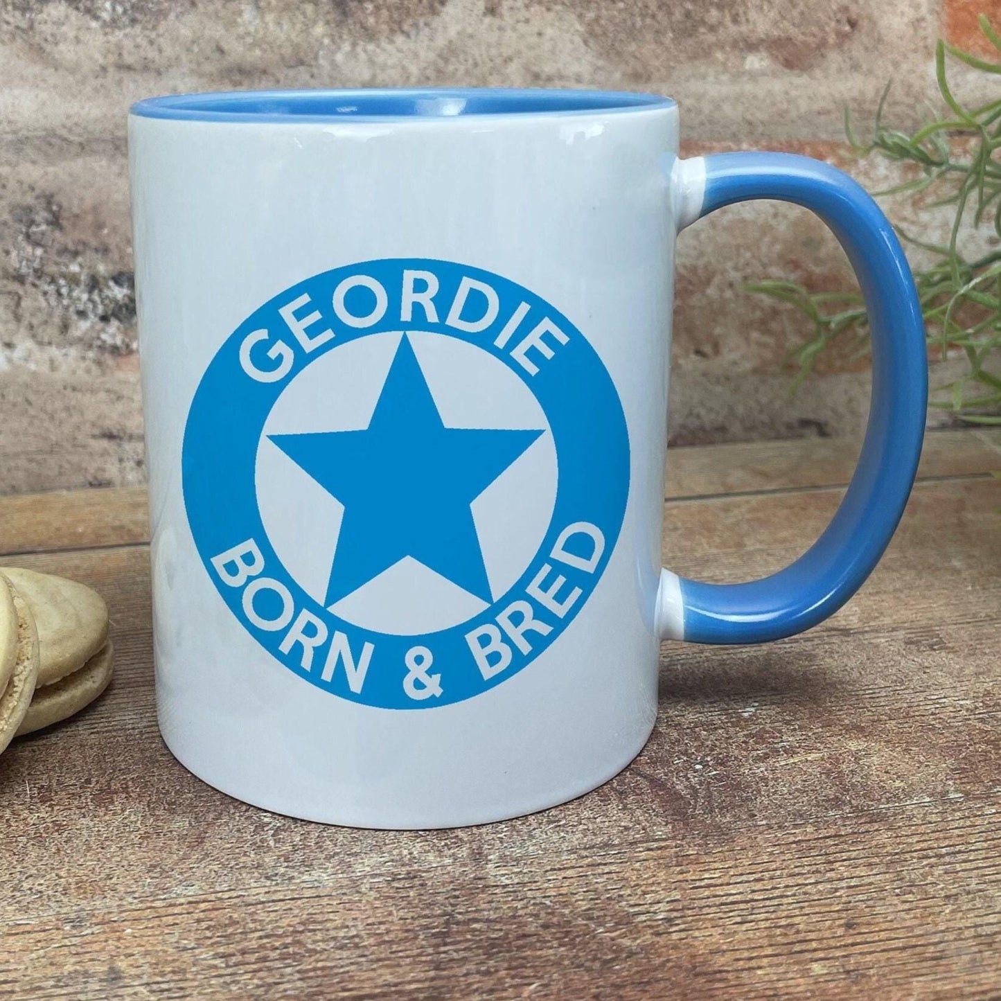 Geordie Born & Bred Star - Newcastle Geordie Dialect - Personalised Ceramic Mug