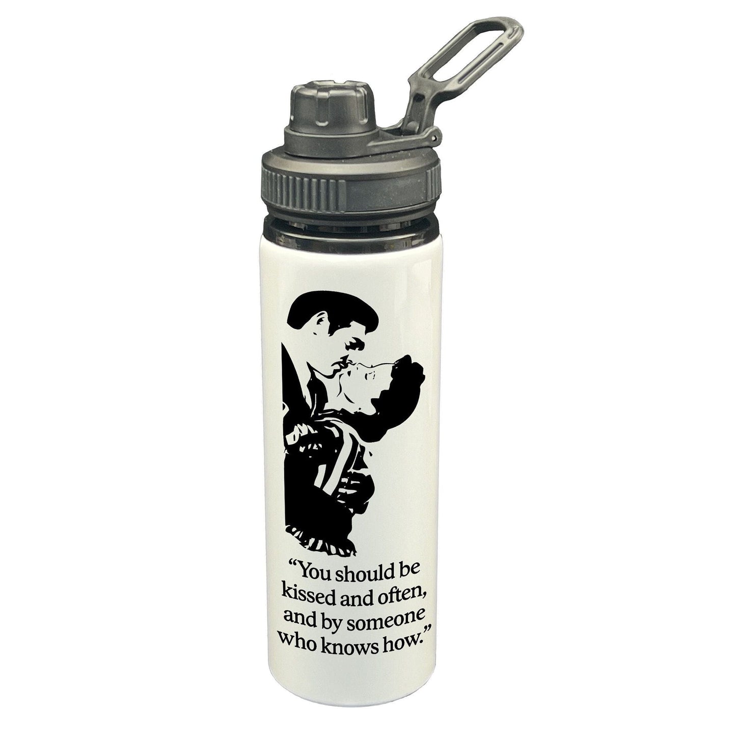 Gone With The Wind You Should Be Kissed Love Valentine's Day Girlfriend Boyfriend Screw Cap Water Bottle Movie Quote Cinema Film Gift