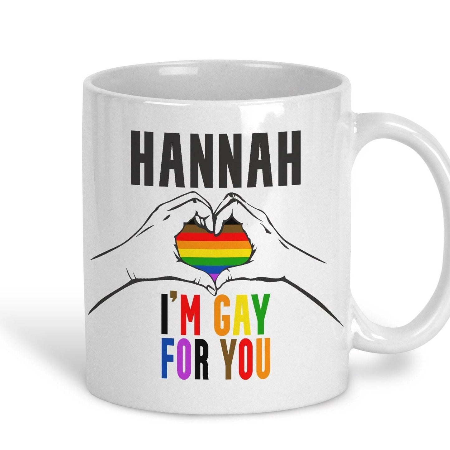 I'm Gay For You LGBTQ+ Pride Rainbow Flag Personalised Mug Valentine's Day Boyfriend Girlfriend Gift Partner Love