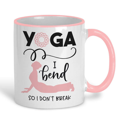 I Bend So I Don't Break Yoga Practice Personalised Coffee Tea Mug