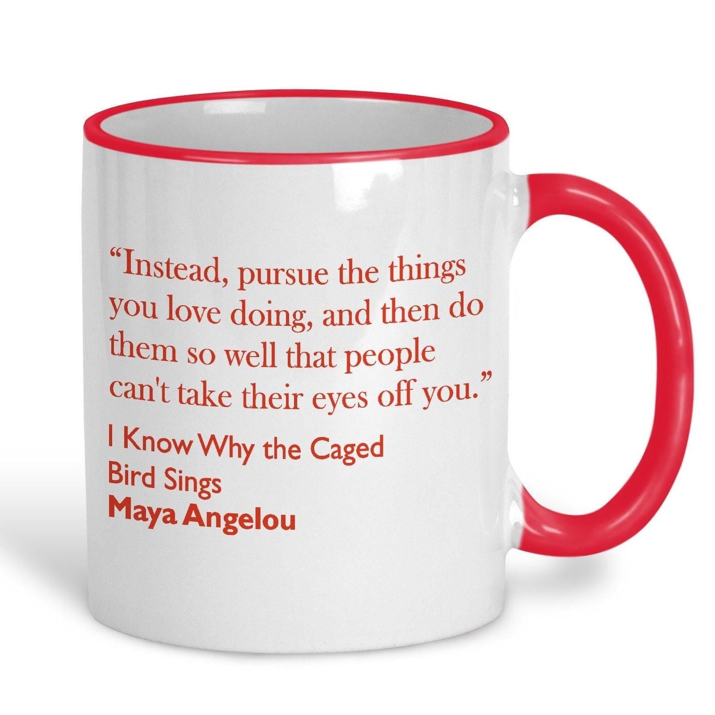 Maya Angelou I Know Why The Caged Bird Sings Book Quote Personalised Ceramic Mug