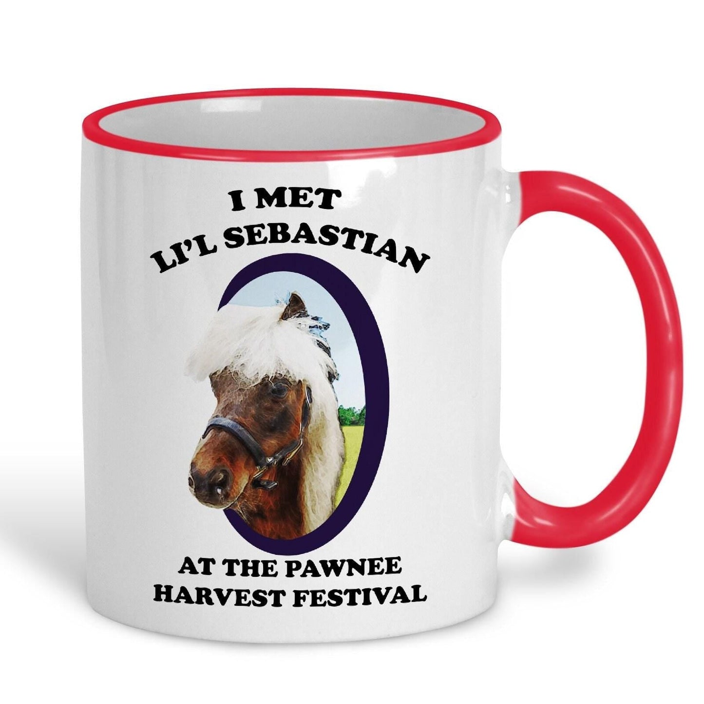 I Met Li'l Sebastian Parks and Recreation TV Show Ceramic Mug