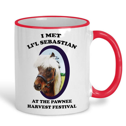 I Met Li'l Sebastian Parks and Recreation TV Show Ceramic Mug