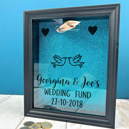 Wedding Fund Doves - Money Box - Personalised Gift - Engagement Savings