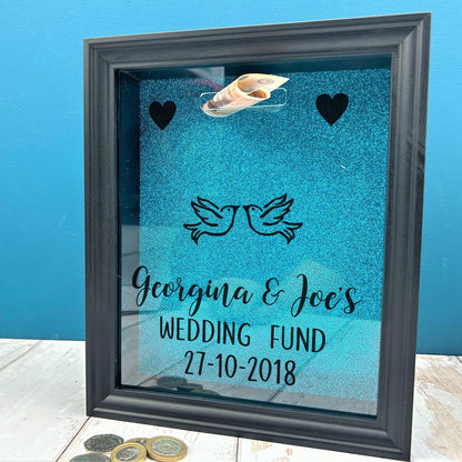 Wedding Fund Doves - Money Box - Personalised Gift - Engagement Savings