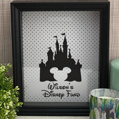 Disney Fund Money Box - Holiday Magical Castle - Personalised Gift - DisneyWorld DisneyLand