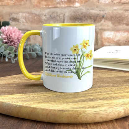 William Wordsworth Daffodils I Wandered Lonely as a Cloud Poetry Quote Mug E