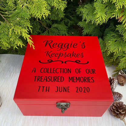Keepsakes Treasured Memories - Memory Keepsake Box - Personalised Gift