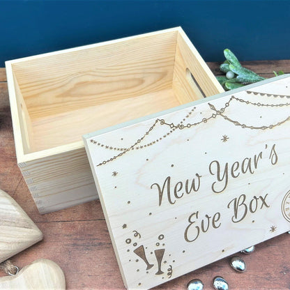 New Years Day Eve Hamper Gift Treats Personalised Box Family Gift Festive Winter
