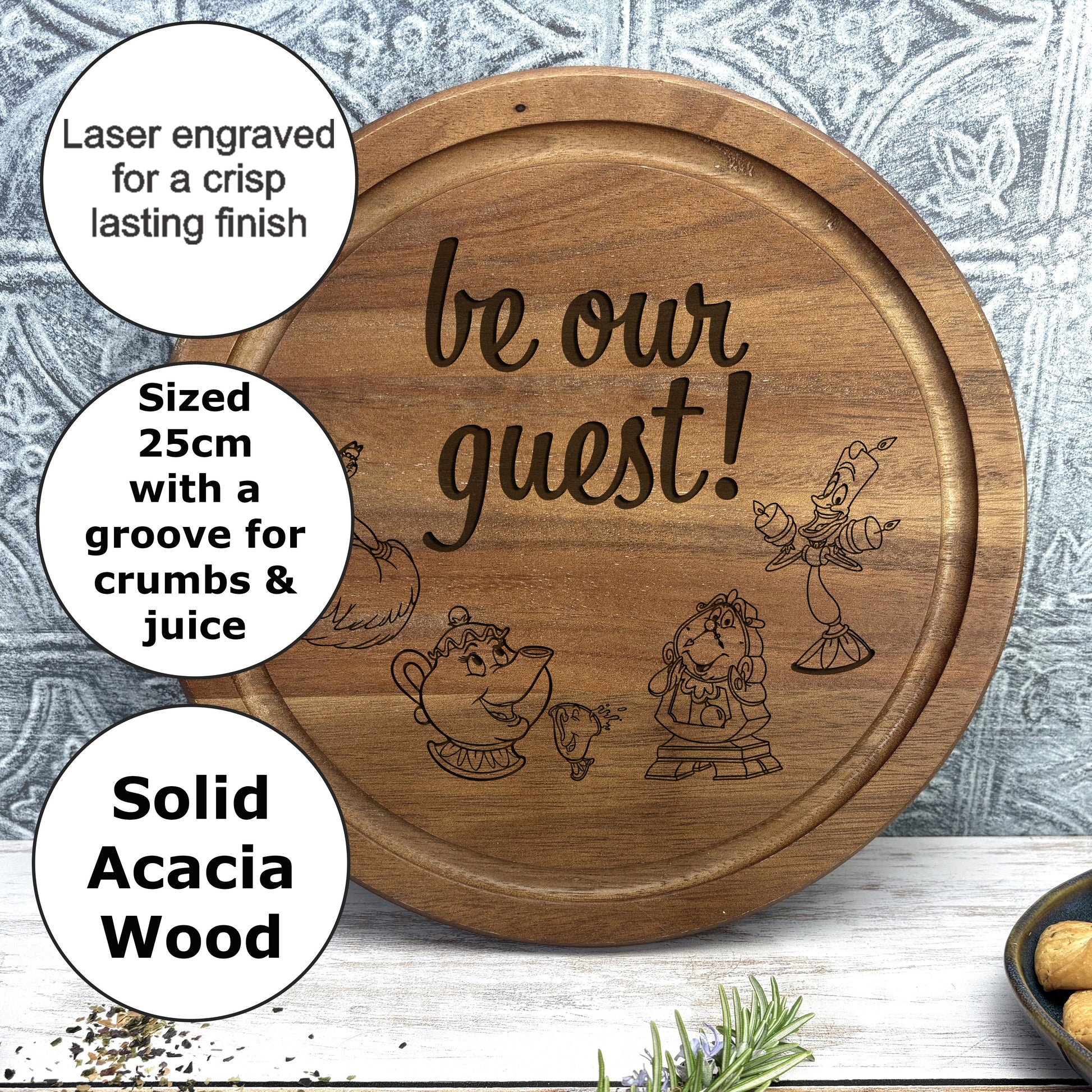 a wooden sign that says be our guest