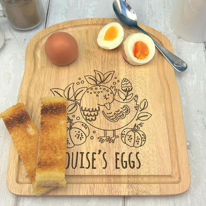 Bird Hen Egg & Soldiers Breakfast Board -  Personalised Gift