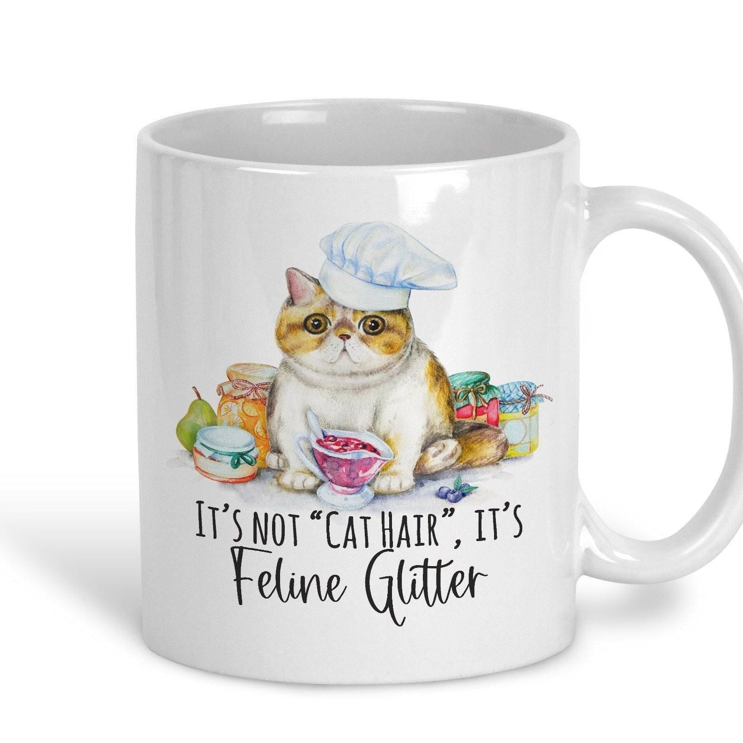 Feline Glitter Cat Design Mug