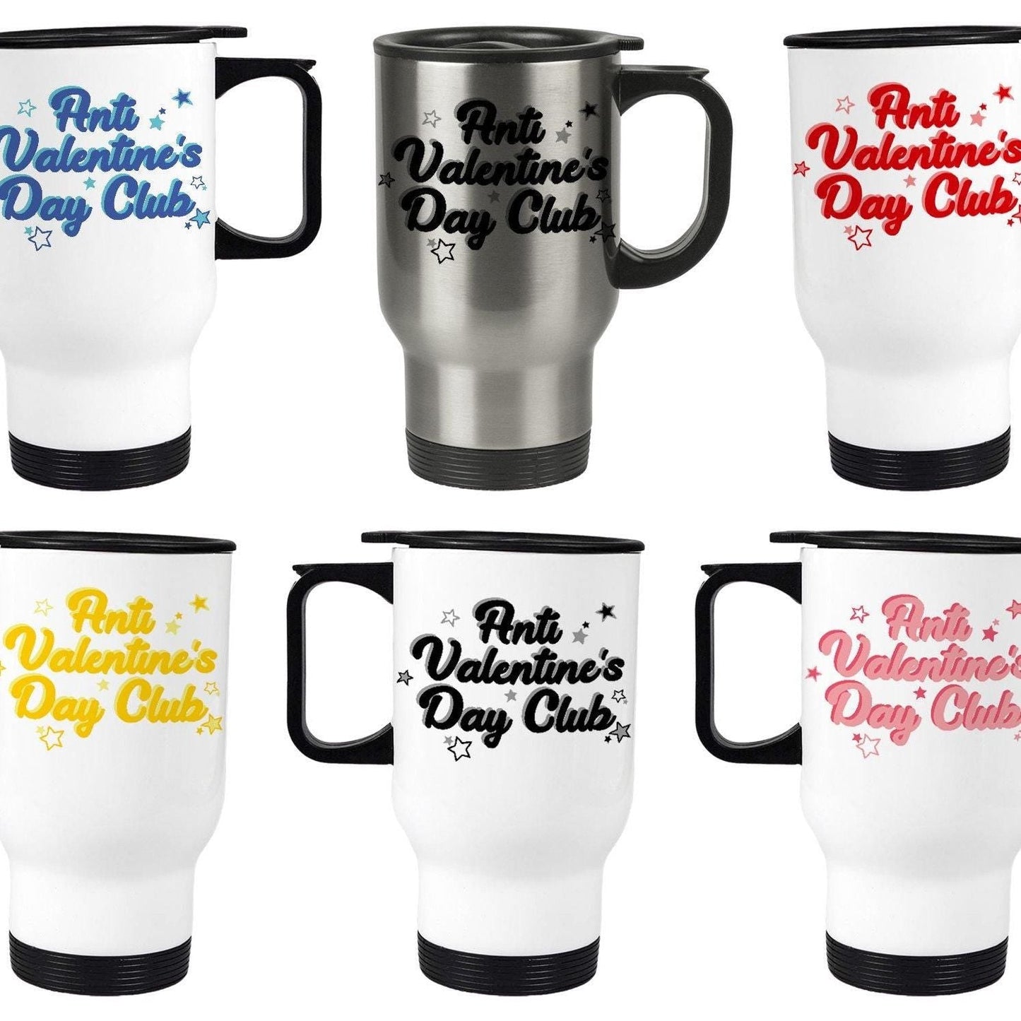Anti Valentine's Day Club Travel Mug Personalised