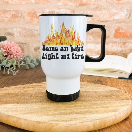 The Doors Light My Fire Music Lyrics Travel Mug Personalised Gift