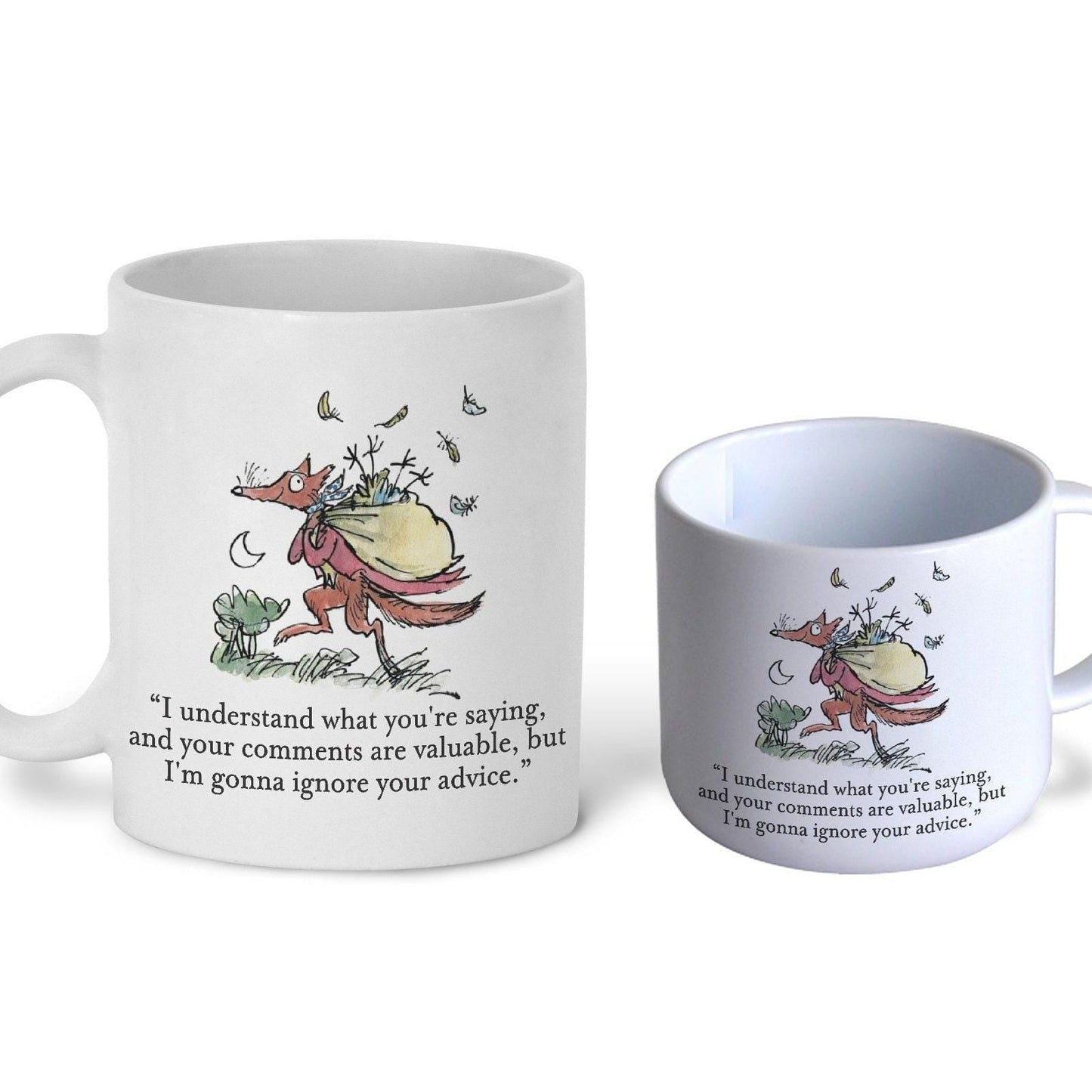 Fantastic Mr Fox Book Quote Illustration First Birthday Children's Personalised Mug Unbreakable Kids Toddler Child Safe