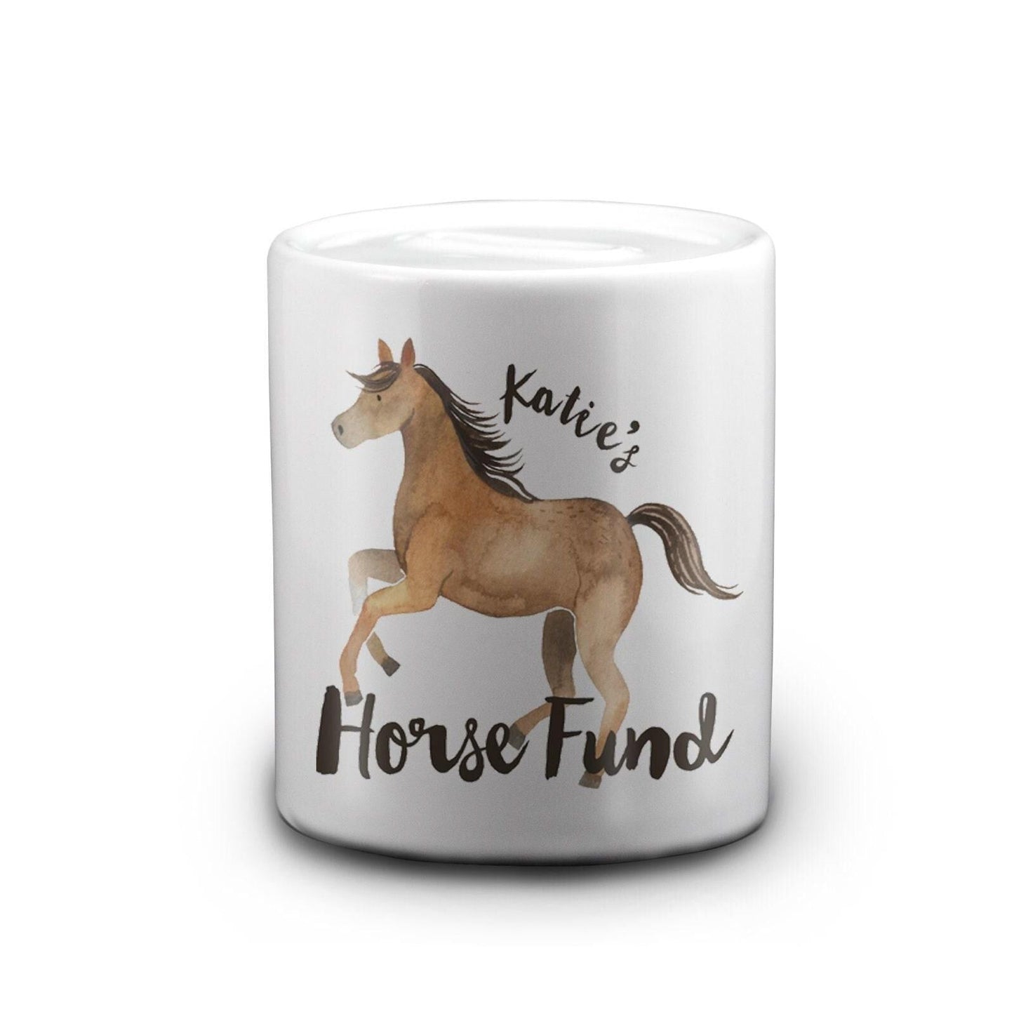 Horse Fund Horse Riding Savings - Personalised Ceramic Money Box - Birthday Gift