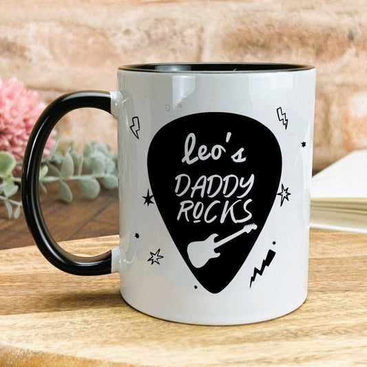 Daddy Rocks Father's Day Personalised Ceramic Mug