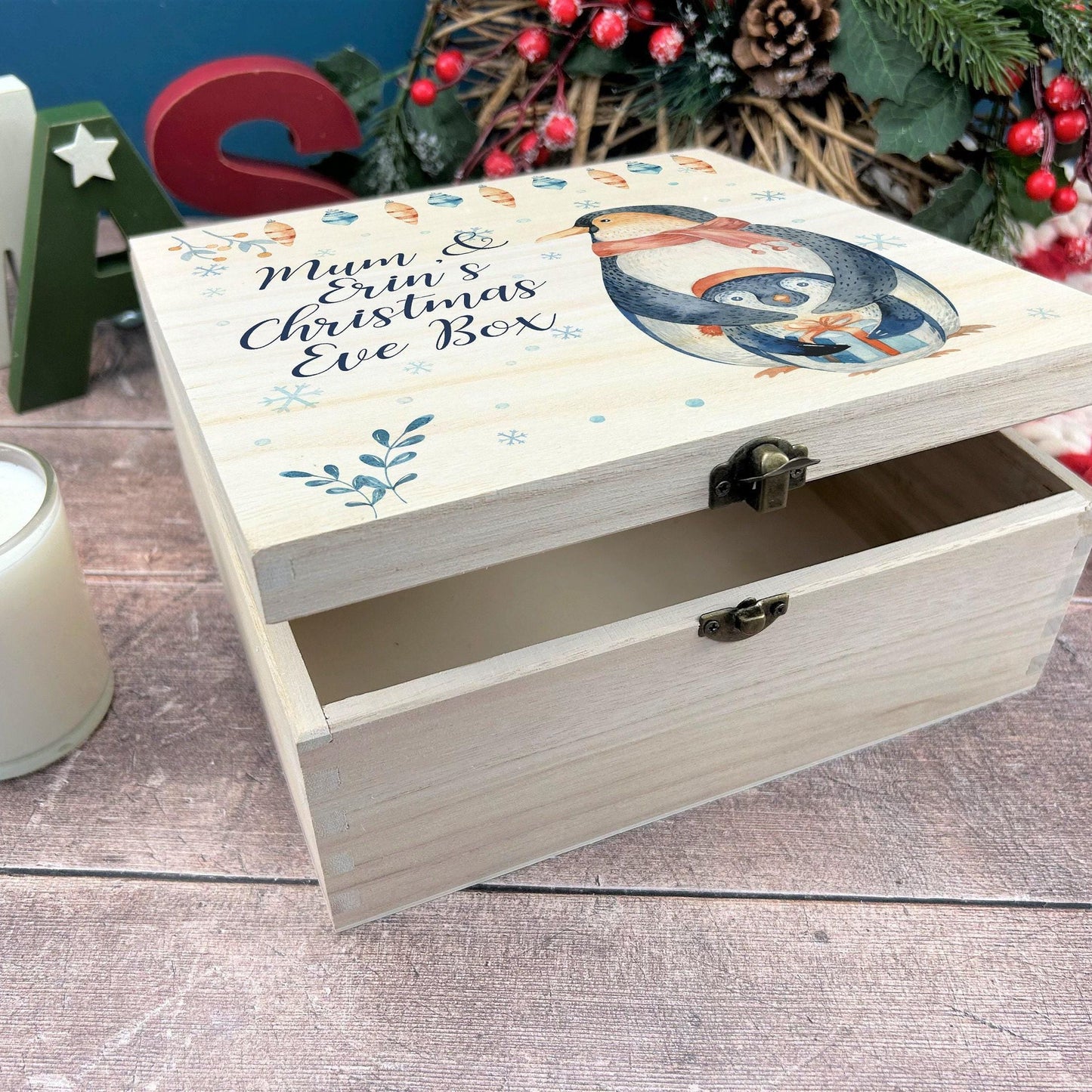 Mother & Baby Penguin Christmas Eve Treat Box