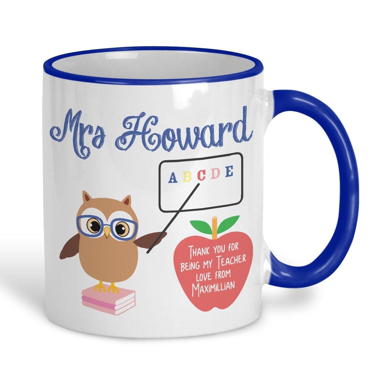 Owl Teacher Personalised Teachers Ceramic Mug