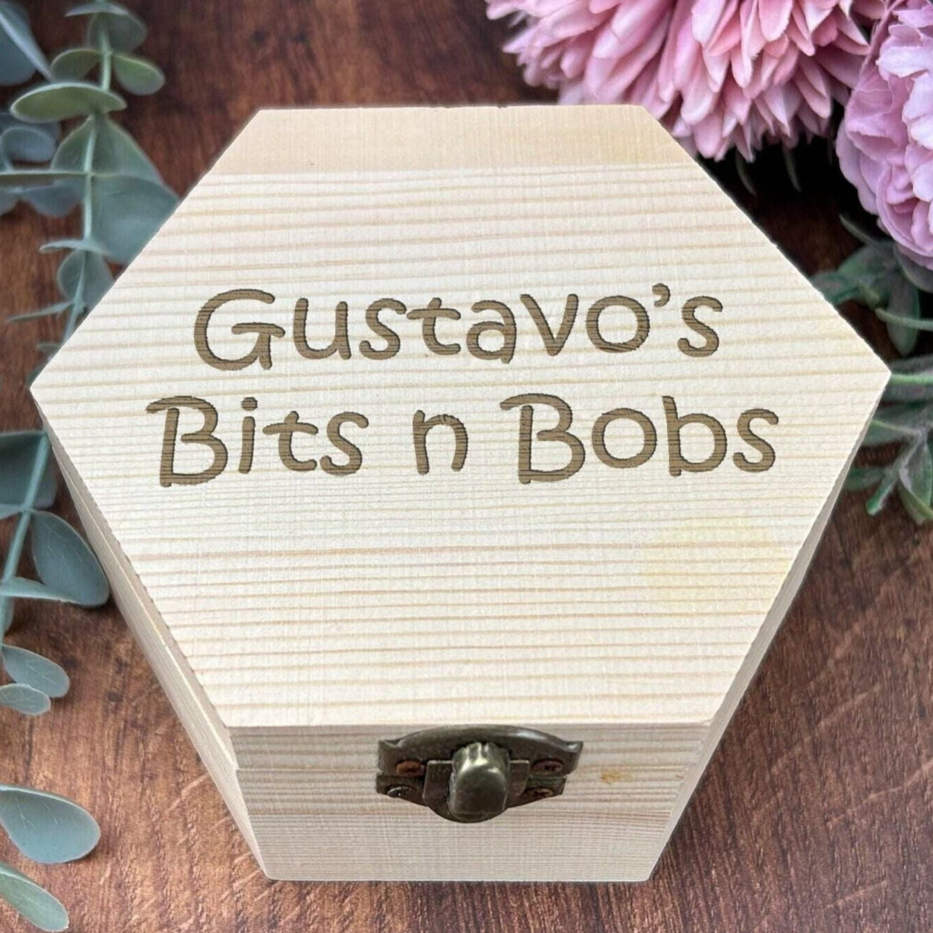 Personalised Engraved Wooden Box - Any Message Engraved - Personalised Gift
