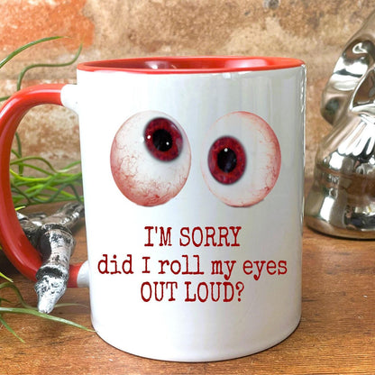 Personalised Eyeball Image Mug - Gift With Attitude