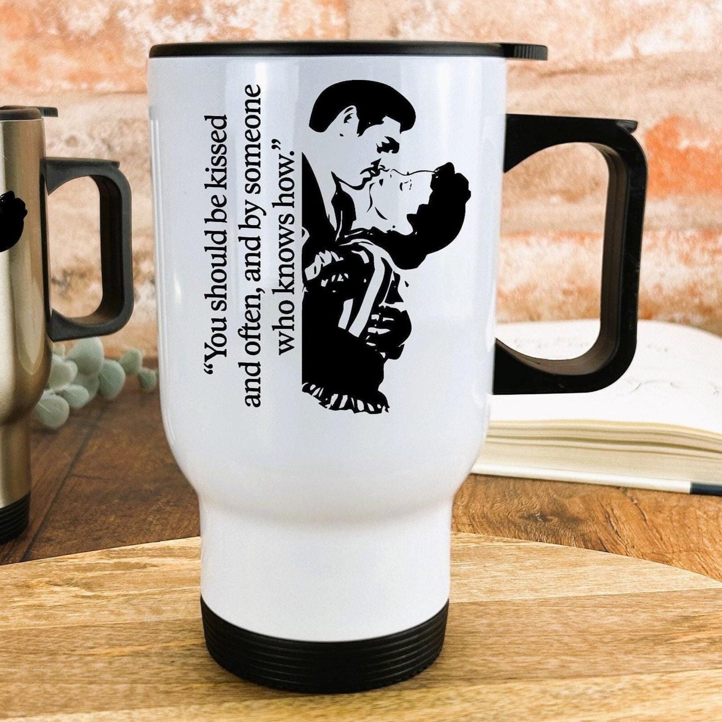 Gone With The Wind You Should Be Kissed Love Valentine's Day Travel Mug Movie Personalised