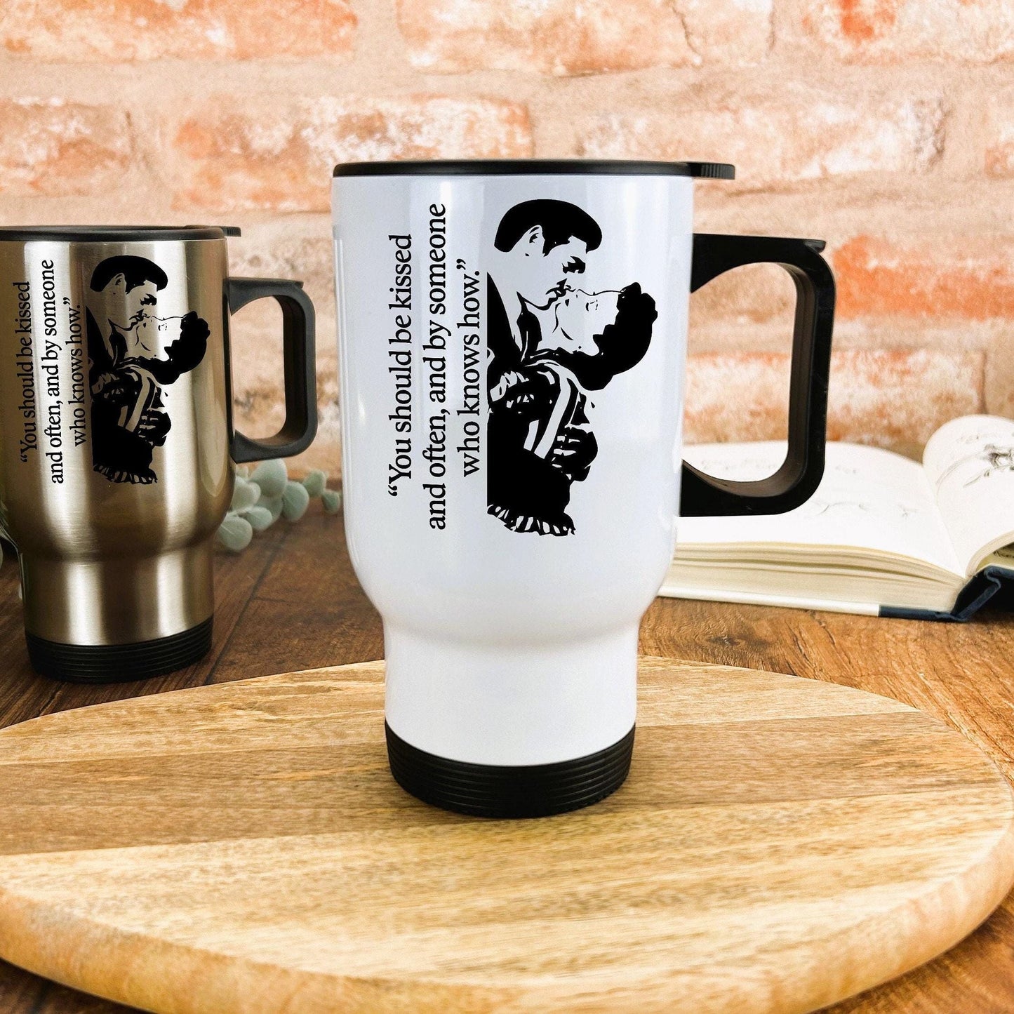 Gone With The Wind You Should Be Kissed Love Valentine's Day Travel Mug Movie Personalised