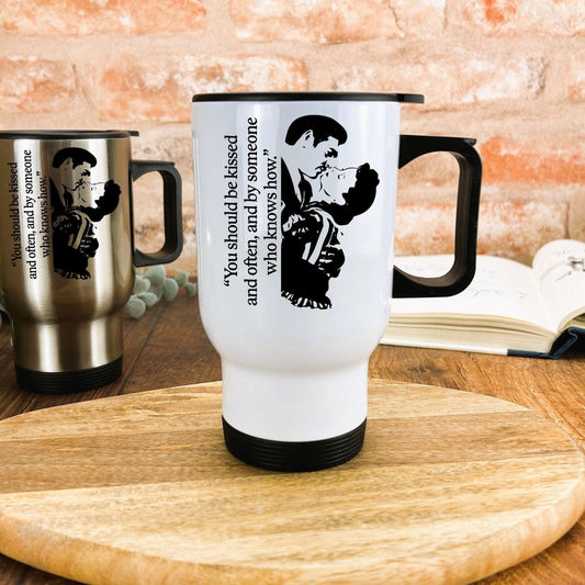 Gone With The Wind You Should Be Kissed Love Valentine's Day Travel Mug Movie Personalised