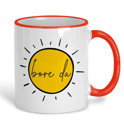 Bore Da Good Morning - Welsh Language Dialect - Personalised Ceramic Mug