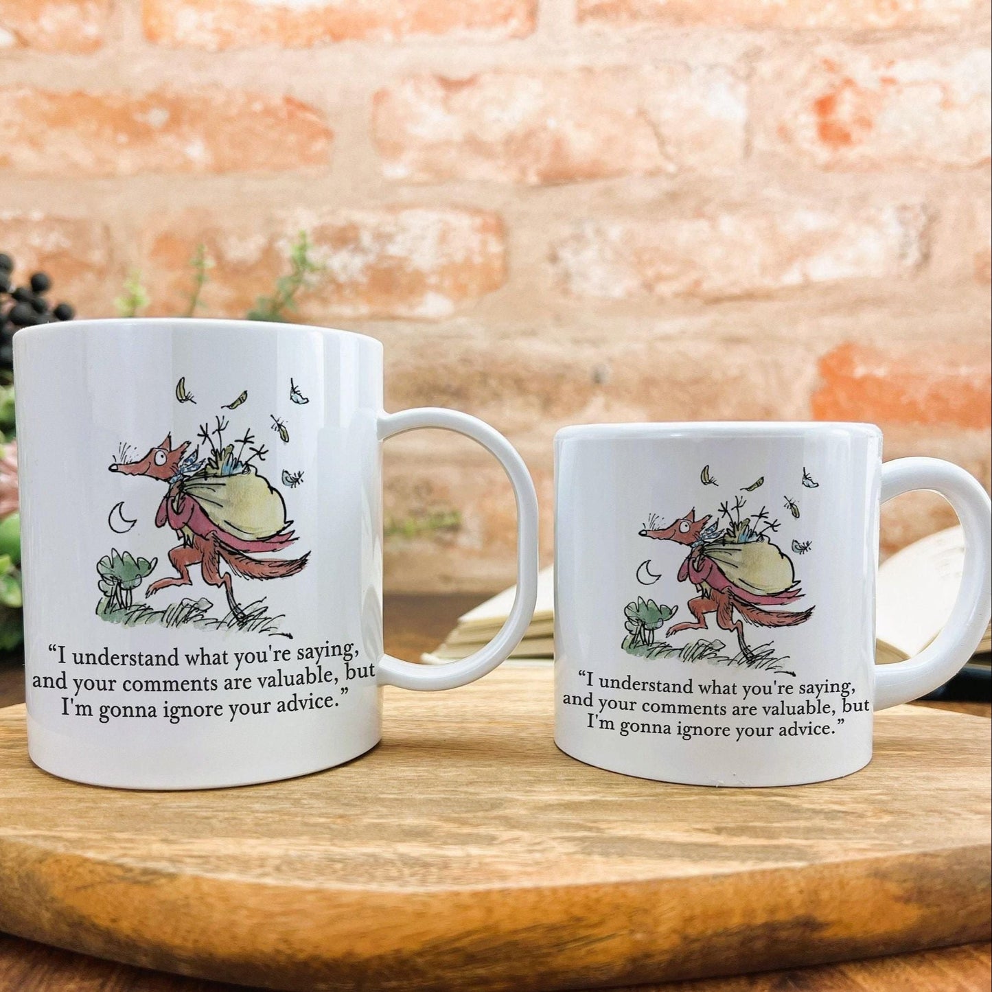 Fantastic Mr Fox Book Quote Illustration First Birthday Children's Personalised Mug Unbreakable Kids Toddler Child Safe