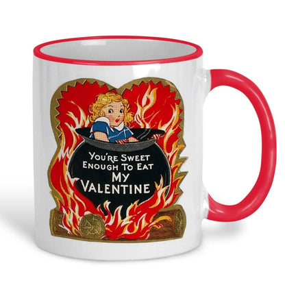 Sweet Enough To Eat Valentine's Day Mug Retro Design