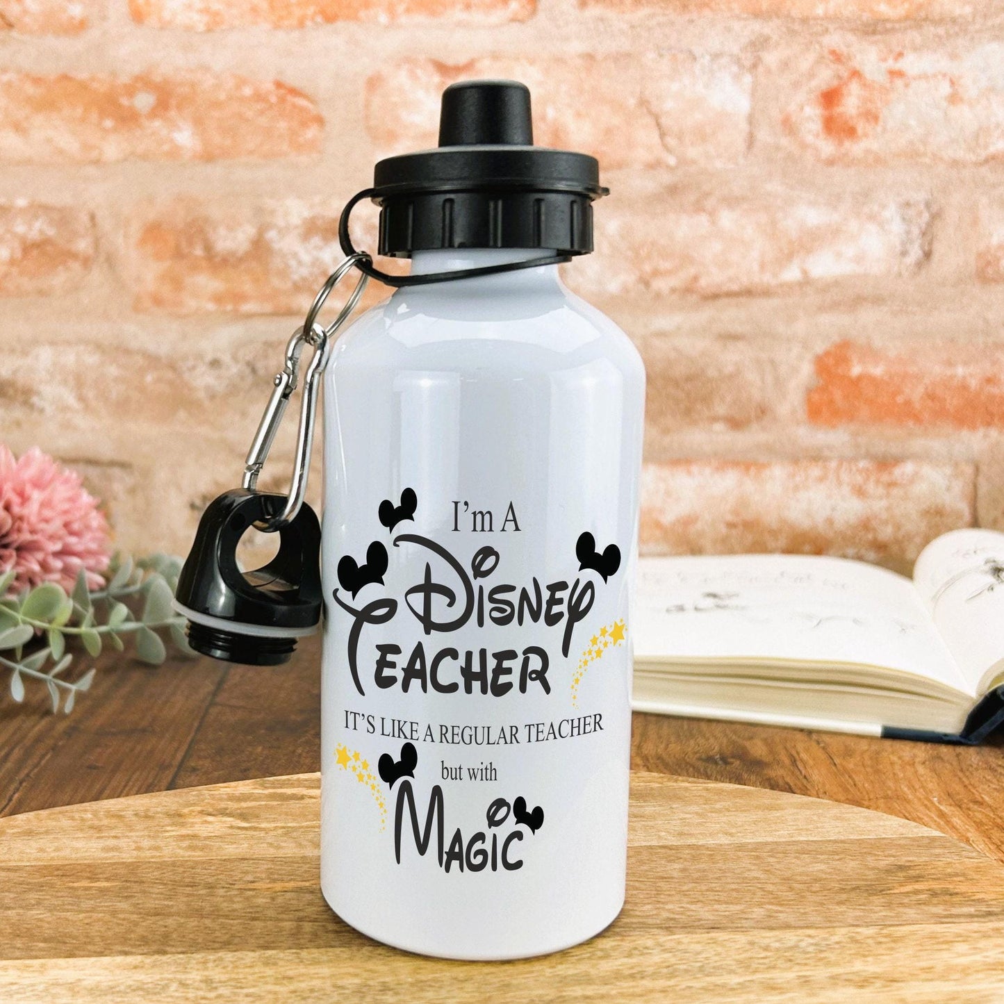 Disney Teacher With Magic Personalised Water Bottle Gift