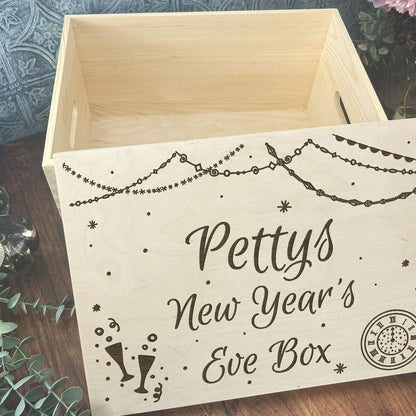 New Years Day Eve Hamper Gift Treats Personalised Box Family Gift Festive Winter