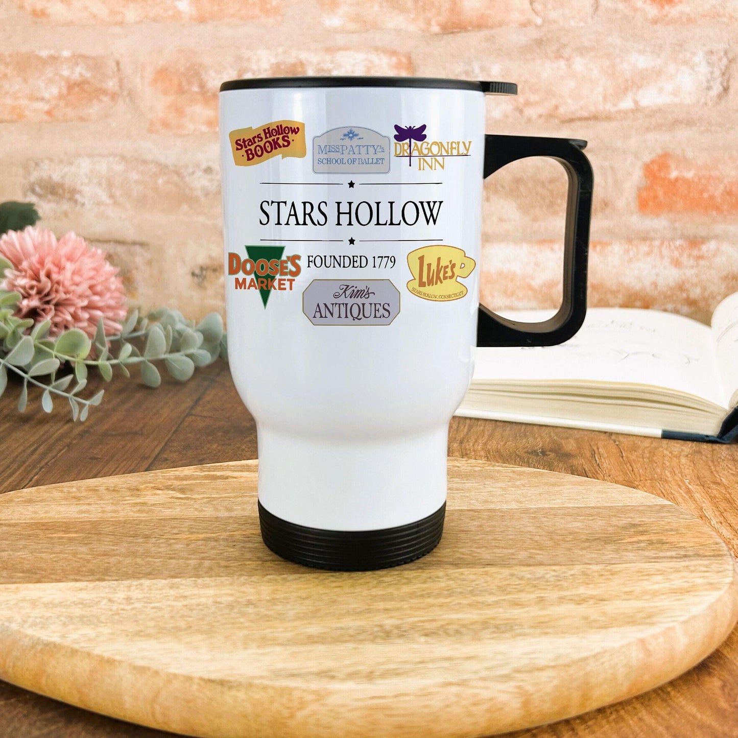 Stars Hollow Business Signs Gilmore Girls TV Show Travel Mug Personalised Gift